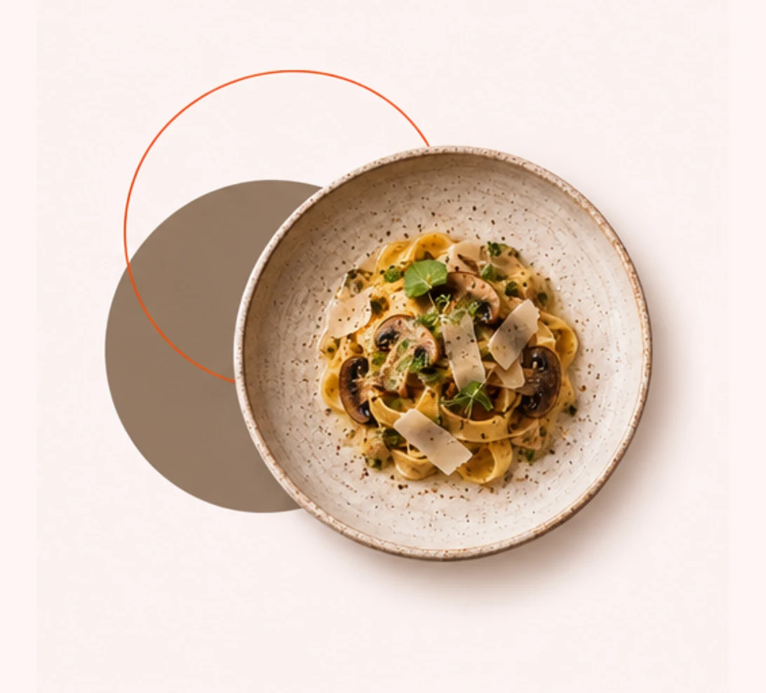Composição gastronômica ilustrativa